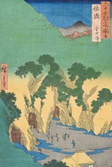 Sado Province, The Goldmines, 1853. Creator: Ando Hiroshige