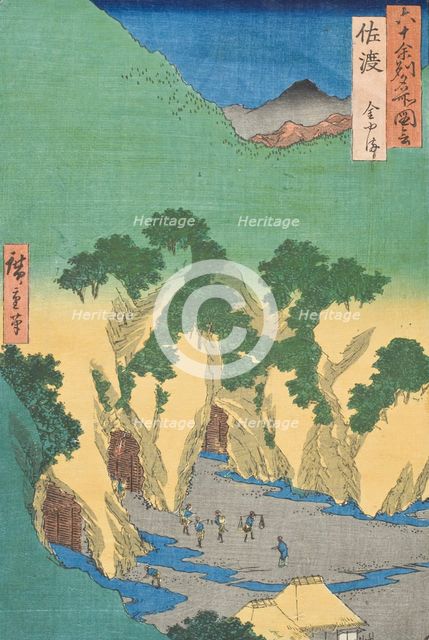 Sado Province, The Goldmines, 1853. Creator: Ando Hiroshige.