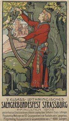 Saengerbundesfest (singer festival) Strasbourg, 1905. Creator: Schnug, Léo (1878-1933)