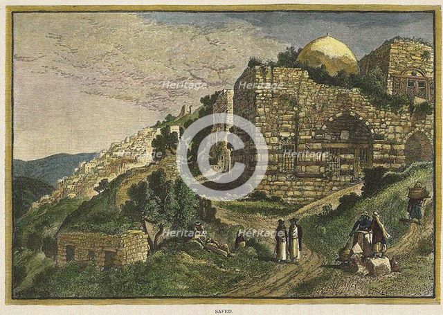Safed. From: Picturesque Palestine, Sinai and Egypt. Artist: Johnstone, J. (active 19th century)