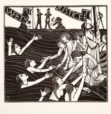 Safety First, 1924, (wood engraving)