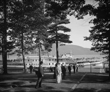Sagamore dock, Green Island, Lake George, N.Y., (1904?). Creator: Unknown