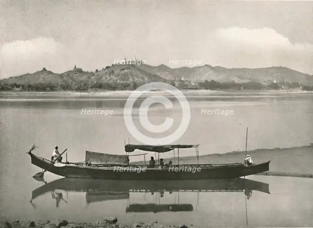 'Sagaing, on the Irrawaddy - every hill top crowned with a Pagoda', 1900. Creator: Unknown.
