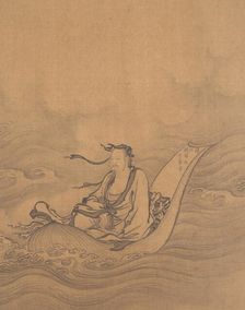 Sage Floating on Lotus Leaf. Creator: Unknown