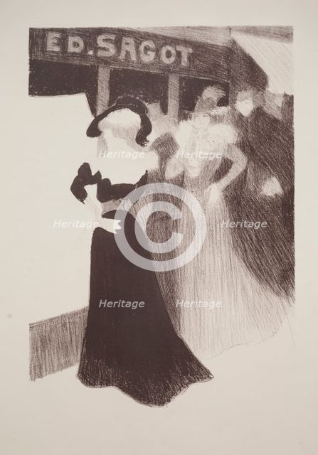 Sagot's Gallery, 1898. Creator: Georges Alfred Bottini (French, 1874-1907).