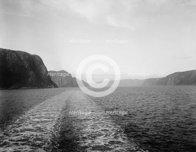 Saguenay River and Cape Trinity, Quebec, between 1890 and 1901. Creator: Unknown.