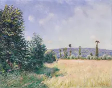 Sahurs Meadows in Morning Sun, 1894. Creator: Alfred Sisley