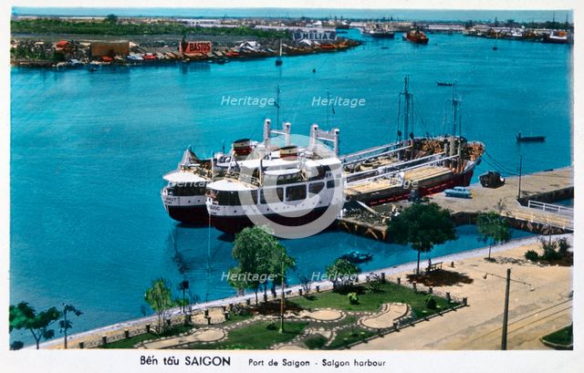 Saigon harbour, French Indochina (Vietnam), 20th century. Artist: Unknown