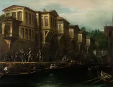 Said Pasha Waterfront Mansion, Second Half of the 19th cen.. Artist: Jivanian, Megerdich (1848-1906)