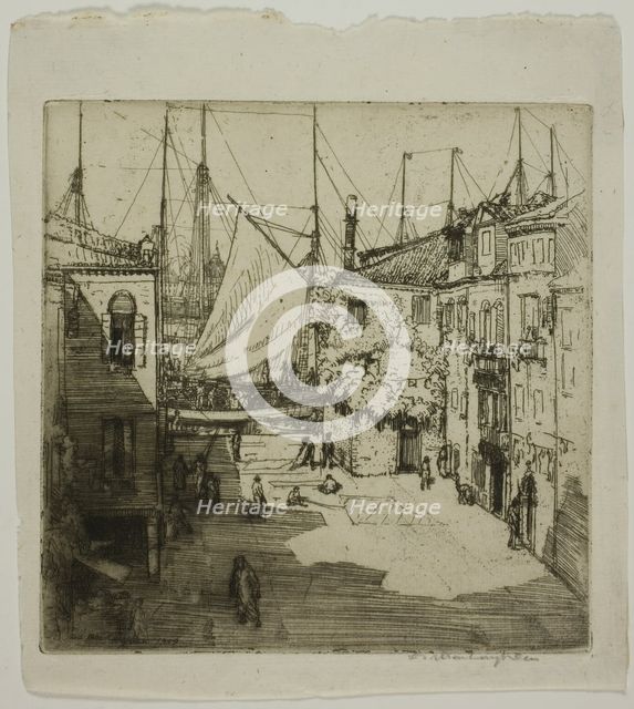 Sail Yard, Venice, 1909. Creator: Donald Shaw MacLaughlan.
