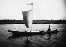Sail Boat on the Lena River, 1890. Creator: Unknown