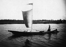 Sail Boat on the Lena River, 1890. Creator: Unknown