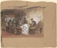 Sail Makers [recto], c. 1870-1900. Creator: Enoch Wood Perry