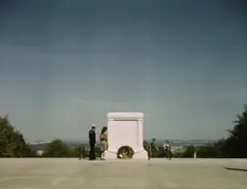 Sailor and girl at the Tomb of the Unknown Soldier, Washington, D.C. , 1943. Creator: John Collier