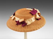 Sailor hat, American, 1883. Creator: Unknown