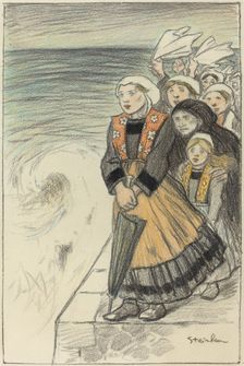 Sailors Wives, 1896. Creator: Theophile Alexandre Steinlen