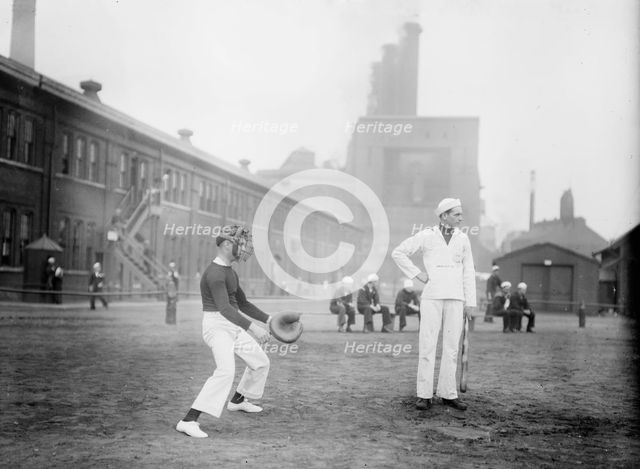 Sailors at play, Brooklyn Navy Yard, 1914. Creator: Bain News Service.