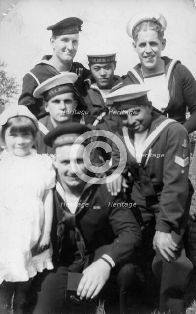 Sailors from six different countries during the Coronation review, Southsea, Hampshire, 1937. Artist: Unknown