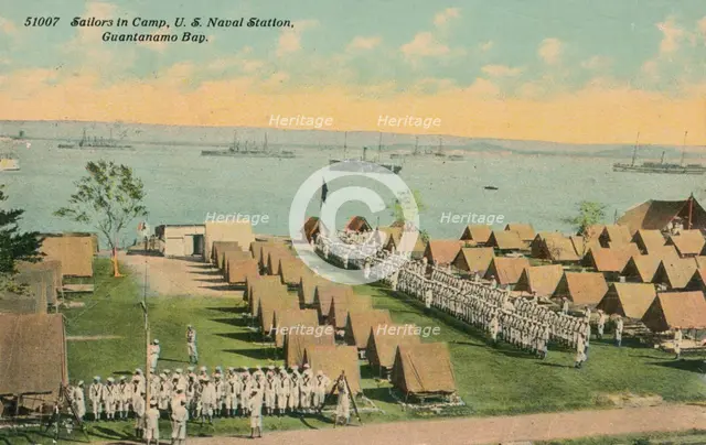 Sailors in Camp, US Naval Station, Guantanamo Bay, c1911. Artist: Unknown
