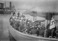 Sailors & Marines from MONTANA at Battery, 1914. Creator: Bain News Service