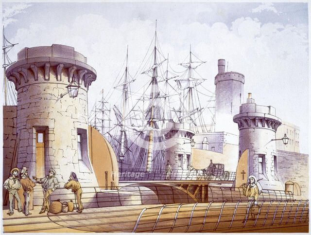 Sailors on the dockside, Liverpool, 1864. Artist: William Gawin Herdman