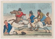 Sailors on Horseback, March 16, 1811., March 16, 1811. Creator: Thomas Rowlandson