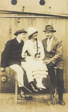 Sailors, one in drag, performing "The Rivals", (between 1910 and 1919?). Creator: Unknown