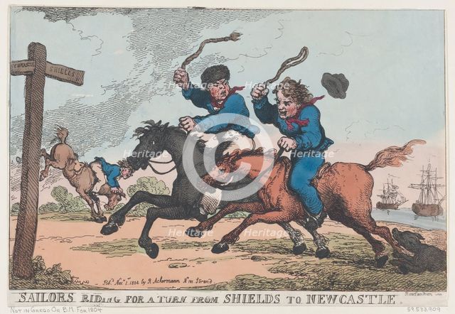 Sailors Riding For A Turn From Shields to Newcastle, November 1, 1804., November 1, 1804. Creator: Thomas Rowlandson.
