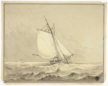 Sailboat at Sea, n.d. Creator: Dominic Serres
