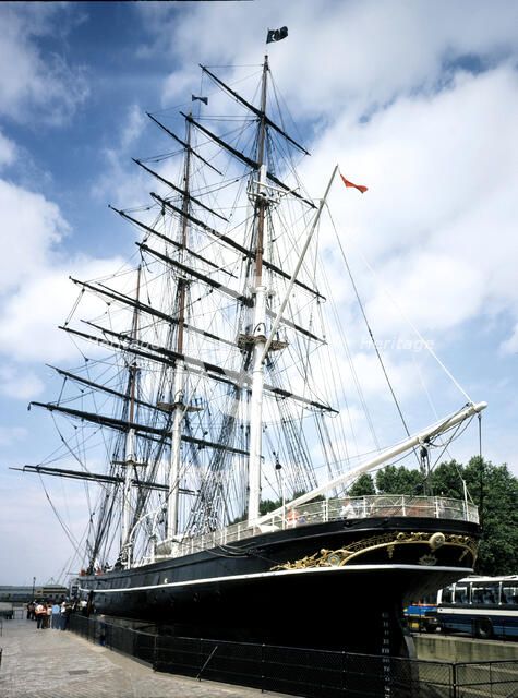 Sailboat docked in a port.