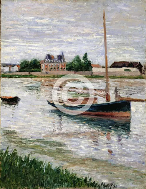 Sailboat Moored on the Seine, Argenteuil, ca 1891.