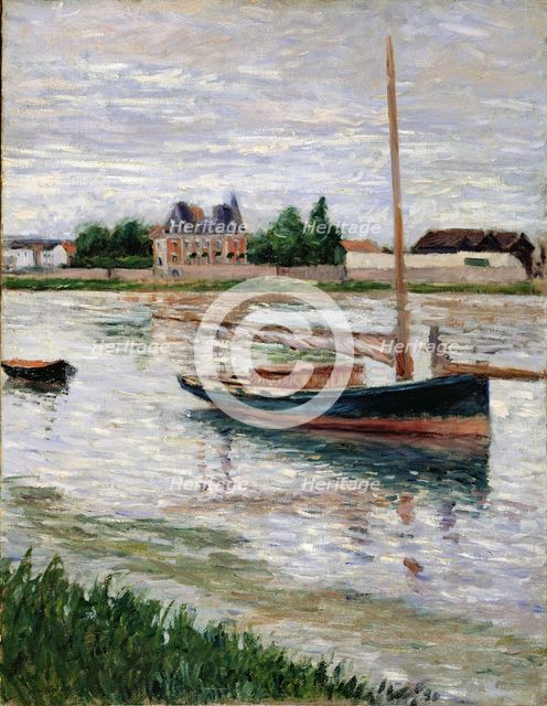 Sailboat Moored on the Seine, Argenteuil, ca 1891.
