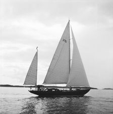 Sailboat Zolana, Stockholm archipelago, Sweden, 1950. Creator: Unknown