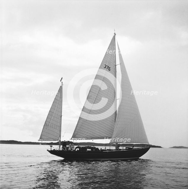 Sailboat Zolana, Stockholm archipelago, Sweden, 1950.
 Creator: Unknown.
