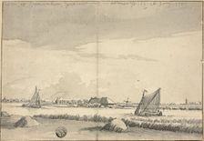 Sailboats on Canal near Spaarendam, 1751. Creators: Jan de Beyer, Pieter Molijn