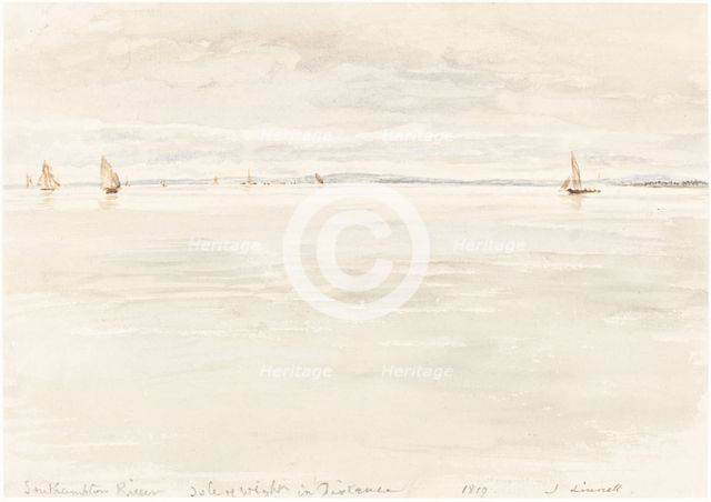 Sailboats on Southampton River, 1819. Creator: John Linnell the Elder.