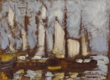 Sailing Vessels, 1929. Creator: Alfred William Finch