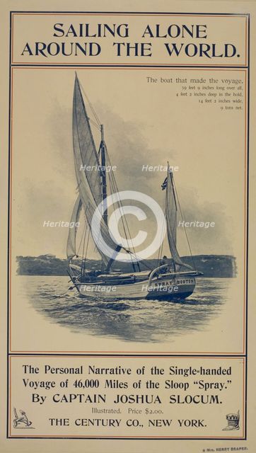 Sailing alone around the world, c1895 - 1911. Creator: Unknown.