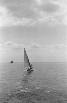 Sailing boat off Southend on Sea, Essex, c1945-c1965. Artist: SW Rawlings