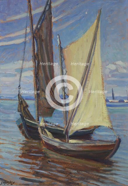Sailing Boat, after 1930. Creator: Ludwik Misky.