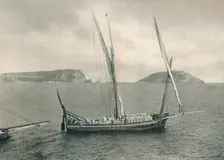 Sailing boat in the harbour of Naples, Italy, 1927. Artist: Eugen Poppel