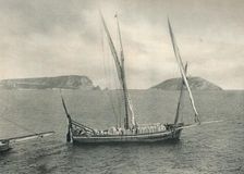 Sailing boat in the harbour of Naples, Italy, 1927. Artist: Eugen Poppel