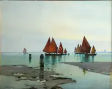 Sailing boats, 1897. Artist: Bergholz, Richard (1865-1920)
