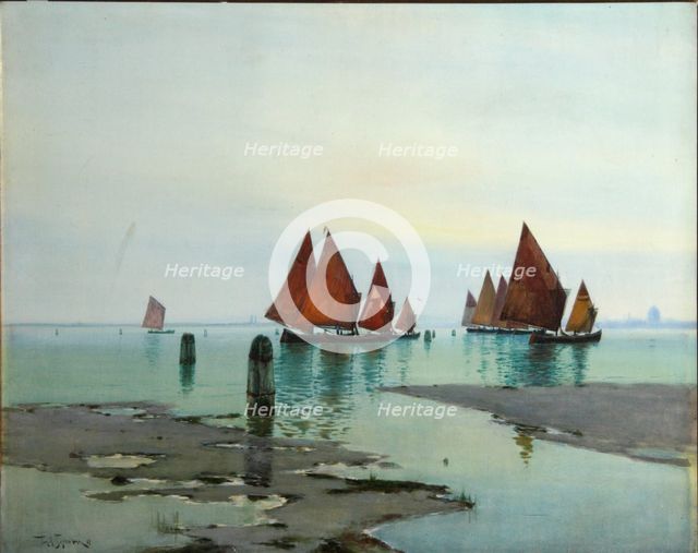 Sailing boats, 1897. Artist: Bergholz, Richard (1865-1920)