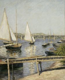 Sailing Boats at Argenteuil, c. 1888. Artist: Caillebotte, Gustave (1848-1894)
