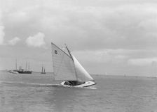 Sailing dinghy Flutterell 1922. Creator: Kirk & Sons of Cowes