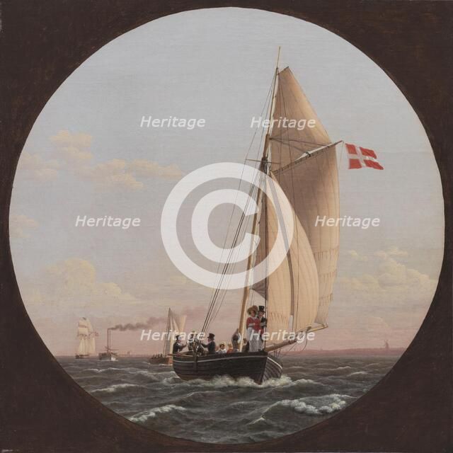 Sailing from Copenhagen to Charlottenlund, 1824. Creator: CW Eckersberg.