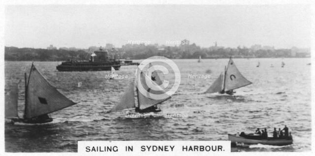 Sailing in Sydney Harbour, Australia, 1928. Artist: Unknown