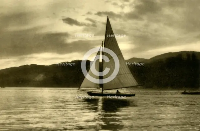 Sailing on the Wörthersee, Carinthia, Austria, c1935.  Creator: Unknown.