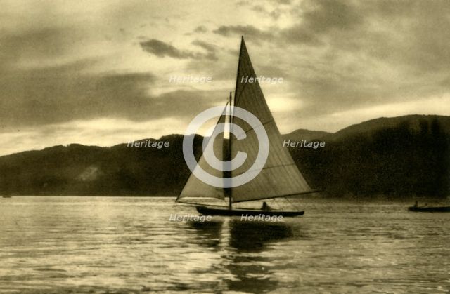 Sailing on the Wörthersee, Carinthia, Austria, c1935.  Creator: Unknown.